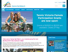 Tablet Screenshot of gamesetmatch.net.au